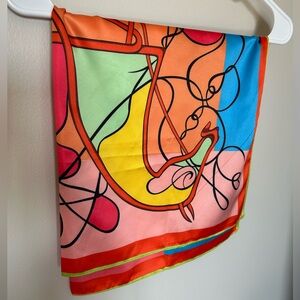 Colorful Abstract Silk Scarf